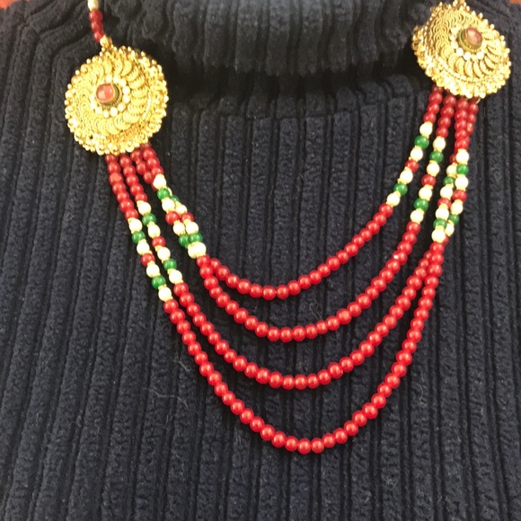 Jewelry - 14k Gold Plated Necklace & Earrings Set